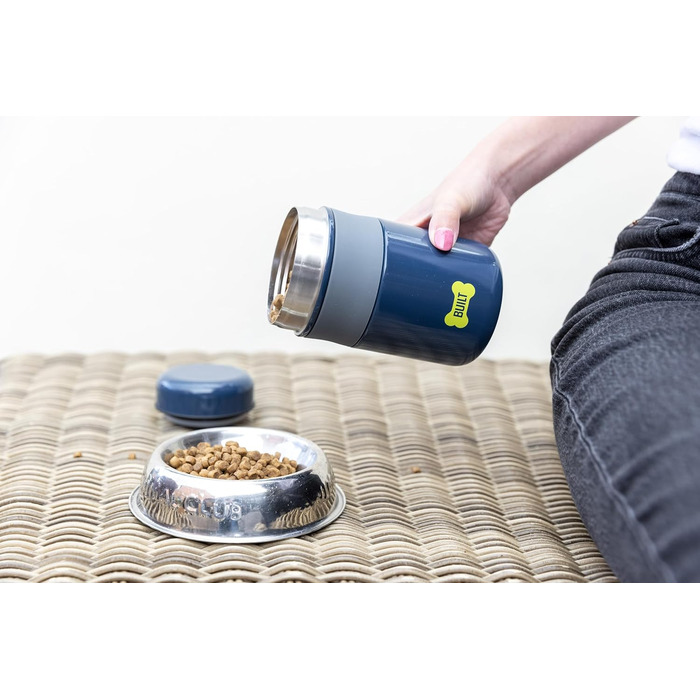 Контейнер для їжі для тварин з нержавіючої сталі, 473 мл, блакитний, BPA-free