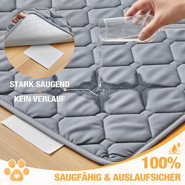 Водонепроникний килимок для собак Lekereise 157x208 см - 100% поглинання та захист від протікання, м'який, нековзний. Підходить для дивана, ліжка, авто. Легко прати. Для собак та котів (Сірий)