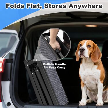 Рампа для собак COSIEST, 160 см x 43,9 см, складана, до 113,4 кг, з антиковзким покриттям, для SUV, вантажівок, ліжок, диванів