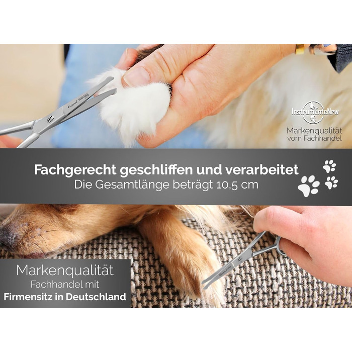 Ножиці для грумінгу собак PfotenSchere Solingen з мікрозубцями, 10,5 см