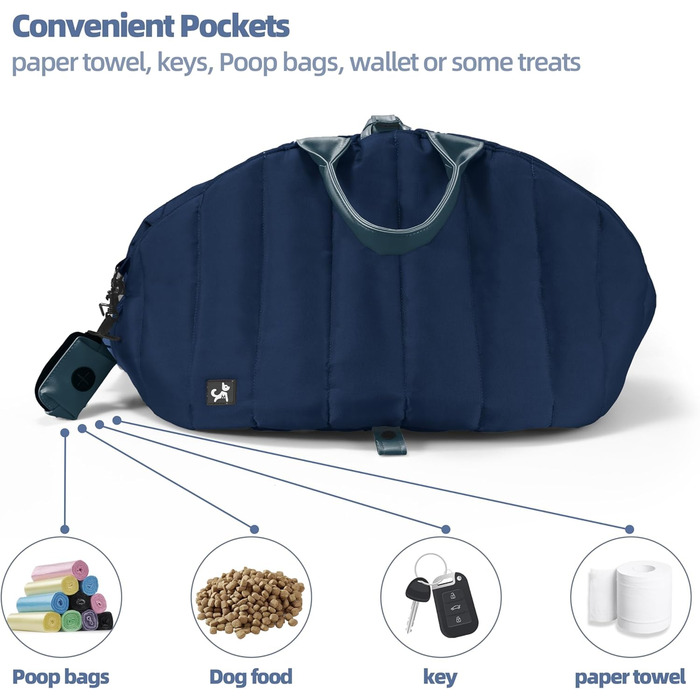 Сумка-переноска для собак Sytopia, середні породи, до 11,3 кг, колір бежевий/блакитний