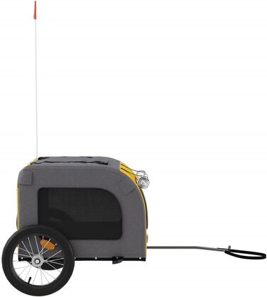 Festnight Причіп для велосипеда, переноска для собак, вантажний причіп для велосипеда, 45 кг, 125 x 64 x 66 см, сірий та чорний