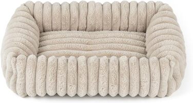 Крісло-ліжко для собак Wallace & Jones Mary - Пісок | M | 71 x 58 x 18 см | М'яке місце для сну, кошик для собак