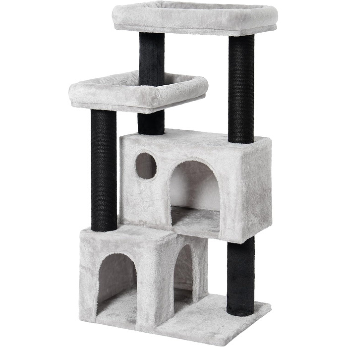 Великий котячий комплекс Kratzbaum 164 см для великих котів, з 11 см товстими стовпами, гамаком, плюшевими платформами та ховалькою