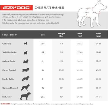 Шлея для собак EzyDog Cord, розмір M, 45–73 см, 10–19 кг