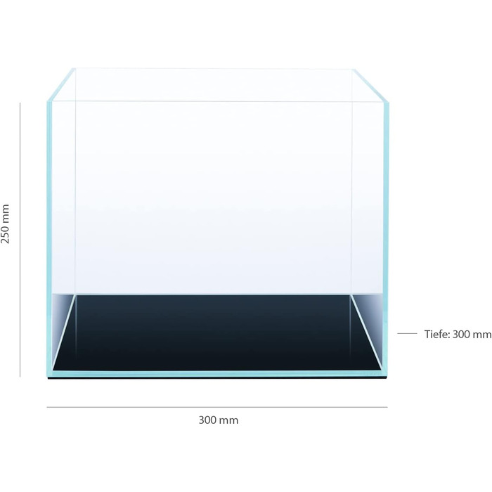 Nano акваріум Q-Grow 22 л, ультрапрозоре біле скло, 30x30x25 см, компактний акваріум для риб та рослин, максимальна яскравість кольорів