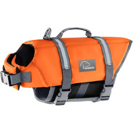 Рятувальний жилет для собак, безпечний жилет для плавання, регульований розмір, з міцним ручним захватом (S) Small