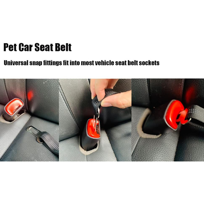 Автомобільний нашийник-пояс для собак: безпечний, регульований, з трикутником для подорожей