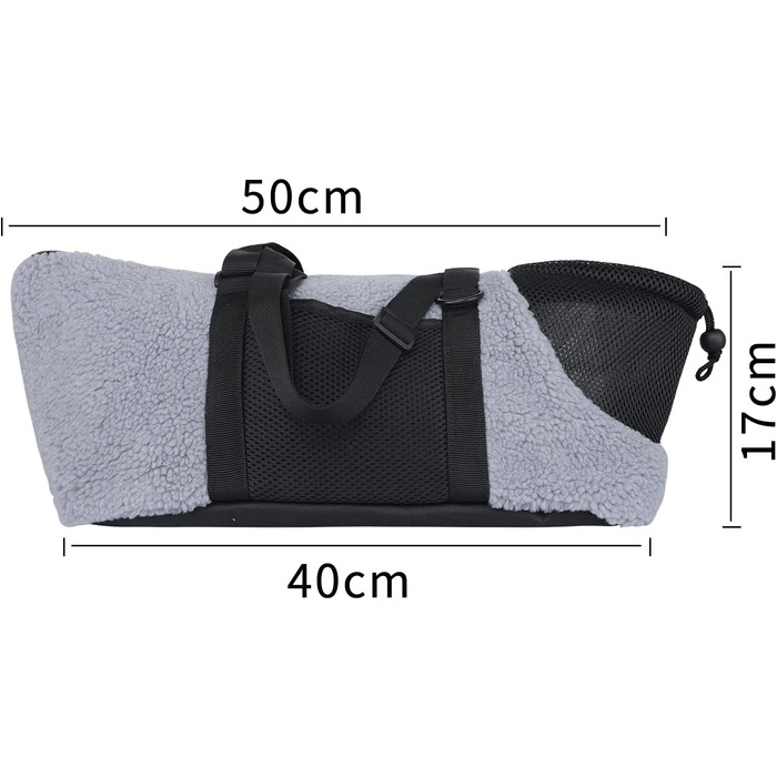 Транспортна сумка для собак та котів - зручна та дихаюча переноска для вигулу на вулиці (сірий)