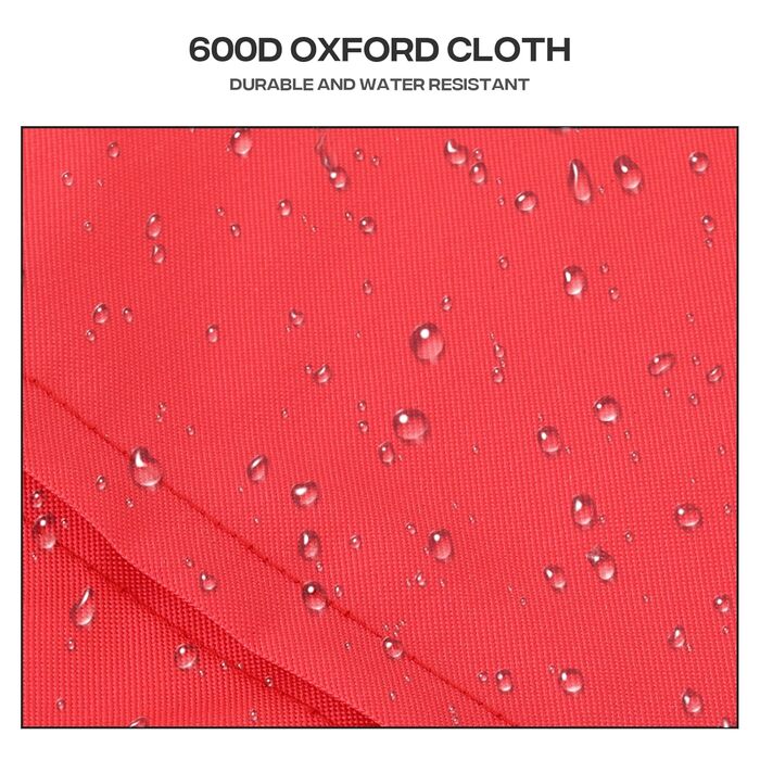 Візок для тварин: для собак та котів, 3 колеса, складний, з кошиком та тримачем для напоїв (червоний)