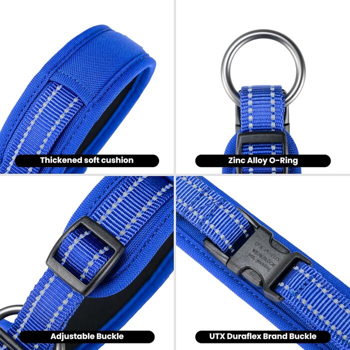 Поводок для собак Exceent Eite Spanker, чорний, XL. Міцний матеріал PU, регульований, для великих собак, навчання, прогулянки.