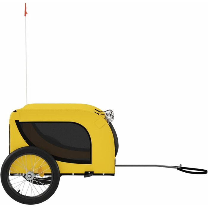 Ферштрайт Причіп для велосипеда, переноска для собак, вантажний причіп, 45 кг, Oxford-Gewebe, 136 x 69 x 73.5 см, жовтий