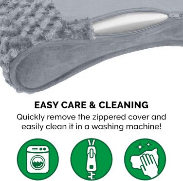 Крісло-лежанка для собак великих порід Furhaven з піною з пам'яті, знімний та пральний чохол, до 81,6 кг, ультра-м'яке штучне хутро та велюр, контурна матрацна поверхня, сірий колір, розмір XXXL (147 x 107 x 23 см)