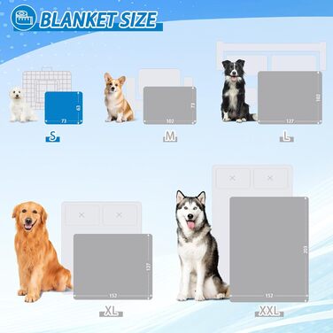 Водонепроникний плед для собак, плюшевий та м'який, 152x127 см, для великих собак, водонепроникний, миючий, двосторонній, з матеріалу Sherpa Fleece, захисний плед на собаче ліжко, сірий (S(72x62cm))