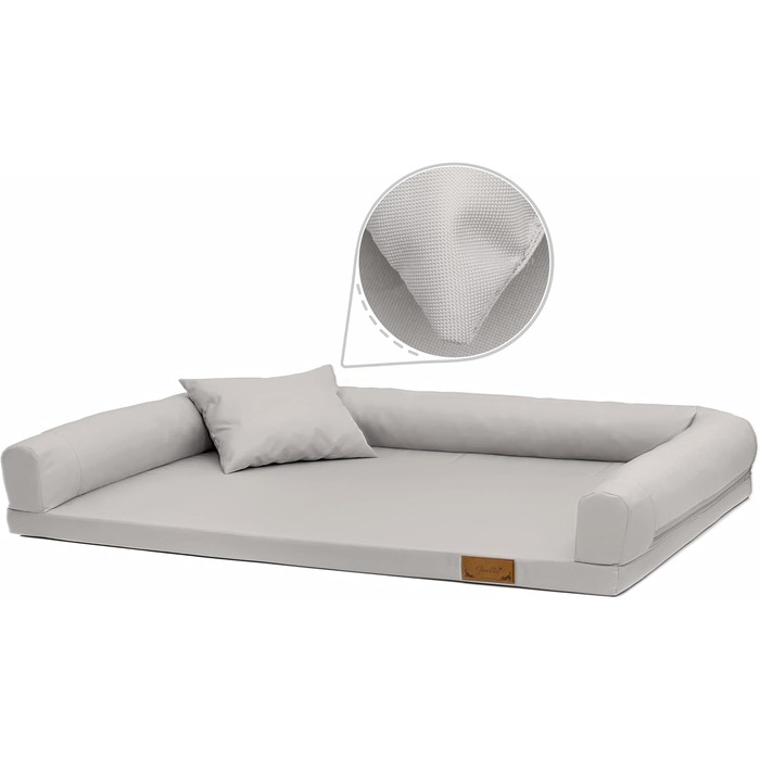 Ортопедичне ліжко для собак Juelle, великі породи, XXL (145x105 см), знімний чохол, машинне прання