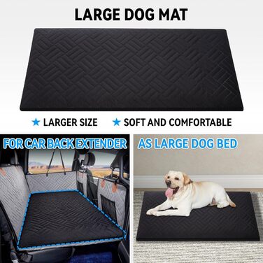 Накидка на сидіння для собак у вантажівку, чорна, з жорстким дном | Автоматичний килимок для тварин