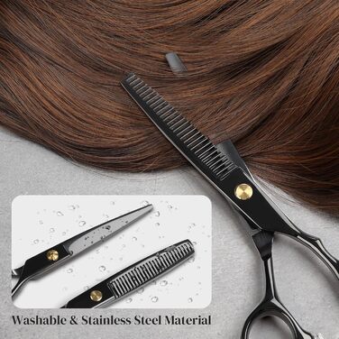 Професійний набір перукарських ножиць NEUTYPECHIC (11 шт.), з нагрудником. Набір для стрижки волосся з нержавіючої сталі, підходить для жінок, чоловіків, дітей та домашніх тварин.