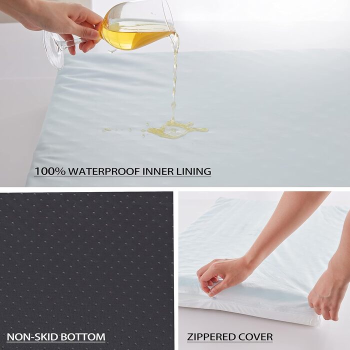 Ортопедичне велике собаче ліжко з Memory Foam, ліжко для собак з охолоджуючою гелевою матрацом, водонепроникним підкладом та знімним плюшевим покривалом для великих собак X-Large, 104x74x10 см, Бежевий (Memory Foam)