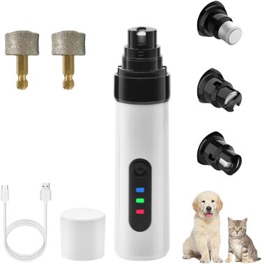 KELENO TrimNox Pro: Тихий триммер для собак - професійний електричний триммер для догляду за кігтями. Підходить для малих, середніх та великих собак. Білий.