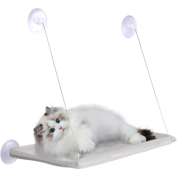 Котів гамак для вікна, міцний гамак для котів до 25 кг, з надійними присосками, для дому