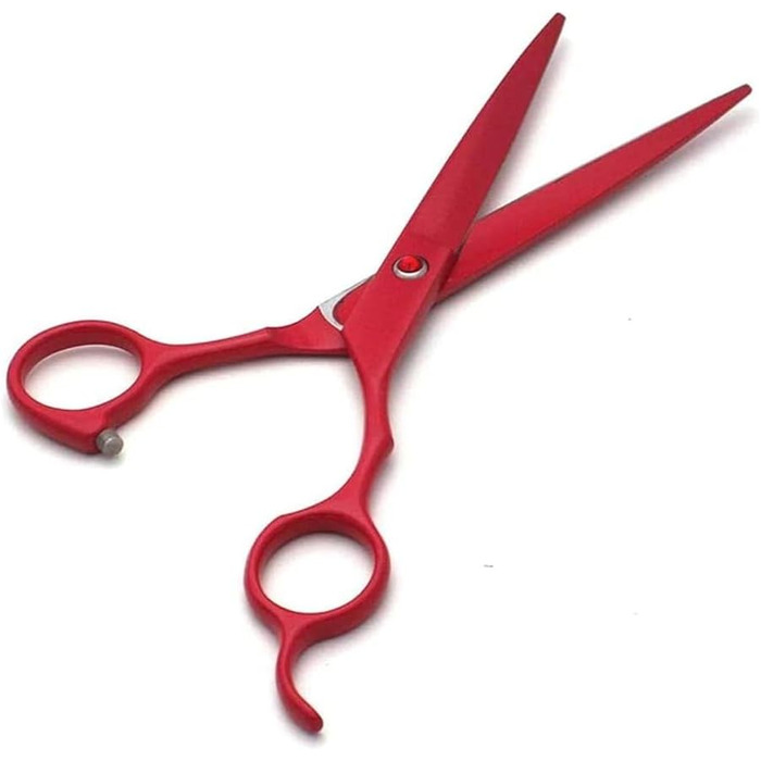 Професійні ножиці для собак, вигнуті ножиці для грумінгу, набір BeautyScissors, для стрижки шерсті тварин (червоні)