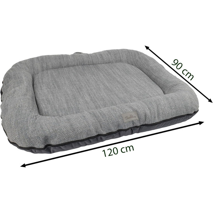 Водонепроникне лежанка для собак, лежанка-матрац з Codura, сіра, XXL (120x90 см)