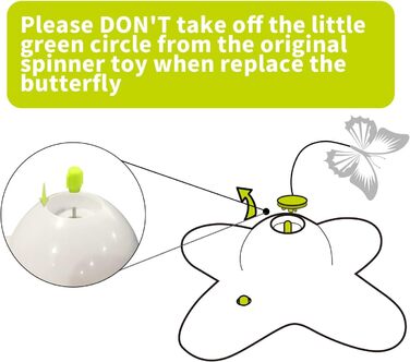 Інтерактивна іграшка-метелик для котів ALL FOR PAWS 3 в 1 з кульками та пером, автоматичний спінер, для дому (6 шт. у наборі)