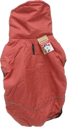 Зимове собаче обладнання Flamingo Hundemante Winter – Igu – 50 см – тепле та модне, поліестер, водовідштовхувальне, ізотермічна внутрішня підкладка, світловідбиваюче, захист грудей та живота, отвір для повідка (Червоний, XL)