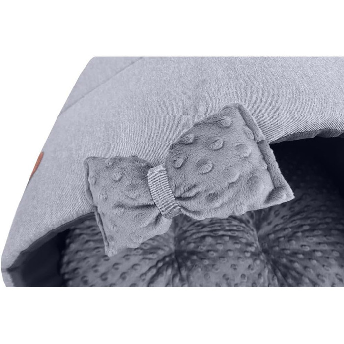 Затишна лежанка-кухоль для котів і собак Z4L WauWau, сіра, 50×60 см, мікрофібра Minky, будиночок-ліжко для домашніх тварин