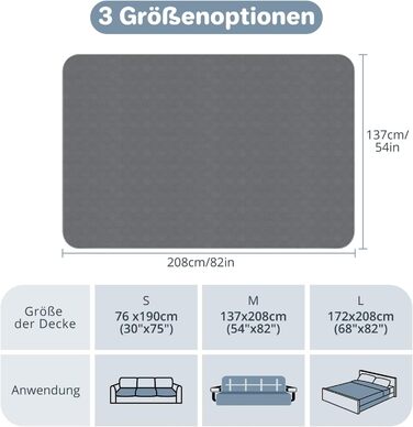 Водонепроникний килимок для собак Luvore з протиковзкими крапками, захист для дивану, ліжка, авто. Міцний килимок для котів, можна прати в машині. 137x208 см