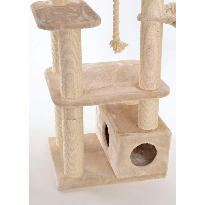 Котячий будиночок Lycce Alice XXL з сизалю, бежевий - для великих котів