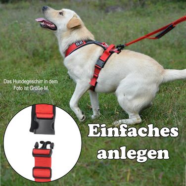 Нашийник для собак III Y - міцний, елегантний та комфортний. Унікальний дизайн для середніх та великих собак. Червоний (L)