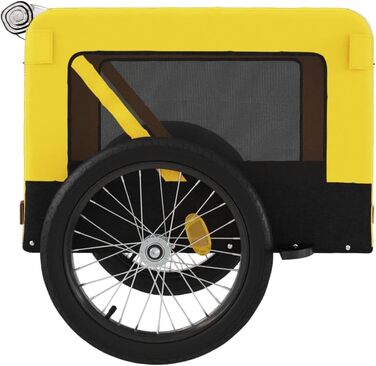 Причіп для велосипеда, переноска для собак жовто-чорного кольору, Oxford-тканина та залізо. Причіп для велосипеда, вантажний причіп, візок, вантажний велосипедний причіп. Артикул: 93924