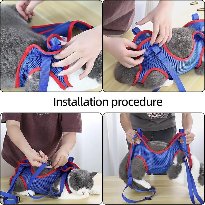 Гамак для грумінгу собак та котів, пристрій для стрижки нігтів, гамак для догляду за тваринами (M)