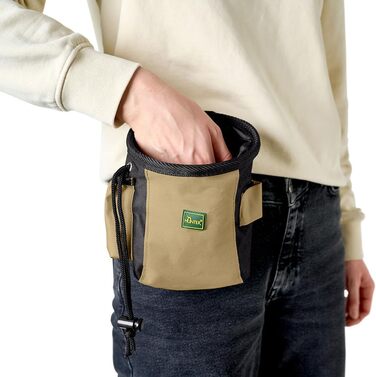 Сумка на пояс HUNTER Bugrino Standard, для тренувань та вигулу собак, чорно-бежева, велика (L)