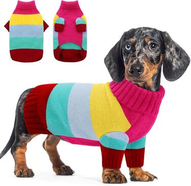 Пуловер для собак AOFITEE, теплий зимовий пуловер для маленьких собак, рожевий, розмір S