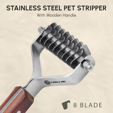 Гребінець для грумінгу підшерстка собак, котів та домашніх тварин FLAMIA & JABZ (14 лез)