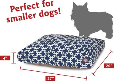 Лежак для собак Majestic Pet Products, прямокутний, знімний і праний чохол, жовтий