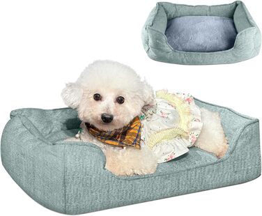 Крісло-ліжко для собак великих порід, 90x69x21 см, зелене, з м'якою подушкою, миється, двостороннє