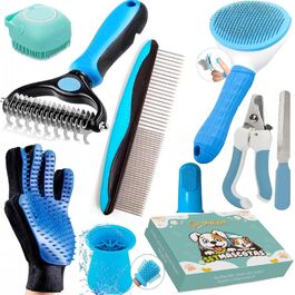 Набір для догляду за собаками та котами Balu – професійний 5-в-1: машинка для стрижки, щітка, гребінець, ножиці, видалення шерсті