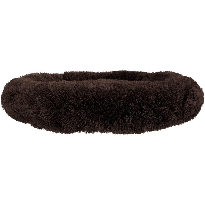 BENNO® Hundebett BALU - Кругле ліжко для собак 70x70x16 см, коричневе, з підстилкою, антиковзаюче, з іграшкою, миється