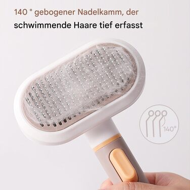 Гребінець для догляду за шерстю тварин 3-в-1: для котів та собак, для короткої та довгої шерсті, для видалення підшерстка. Підходить для дому, квартири, офісу.