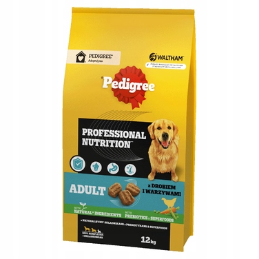 Сухий корм для собак PEDIGREE для великих та середніх порід з птицею та овочами, 12 кг