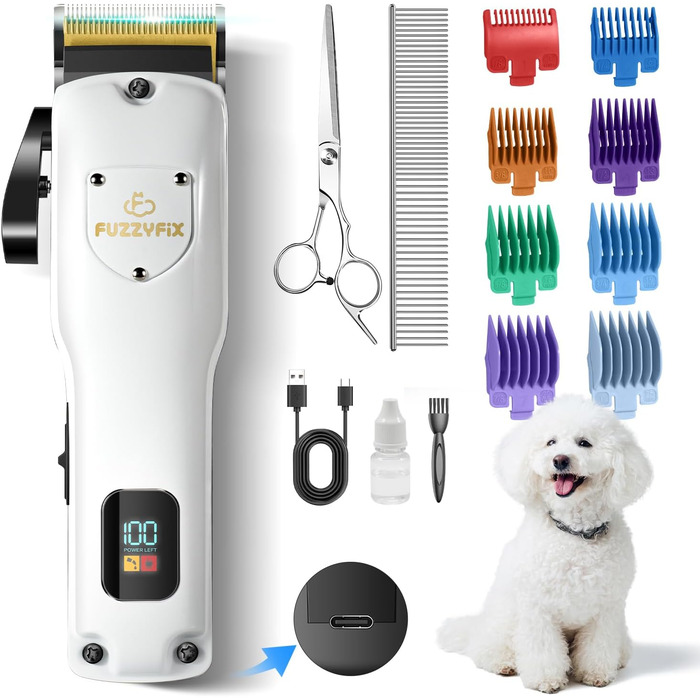 Професійна машинка для стрижки собак Leise з нержавіючої сталі, для густого та кучерявого хутра