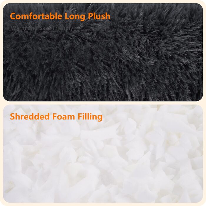 Крісло-лежанка для собак великих та середніх порід, антиковзаюча підстилка, 110 x 95 x 18 см, темно-сірий колір