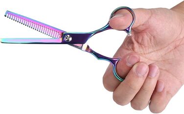 Набір ножиць для грумінгу собак та котів 6 шт. з нержавіючої сталі, кольорові, для догляду та видалення шерсті