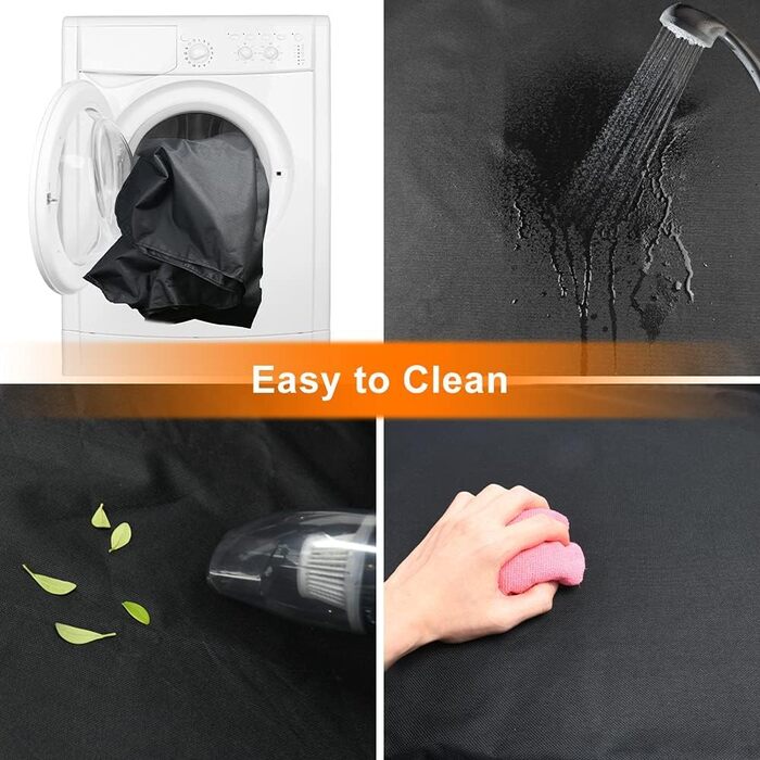 Захист для багажника автомобіля URAQT для собак, 142 x 130 см, водонепроникний, килимок на заднє сидіння для собак, автодекорація, захист заднього сидіння від бруду, з фіксатором для собак та мискою (чорний)