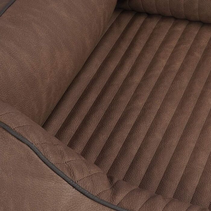 Ортопедичне ліжко для собак Knuffelwuff Tampa з лазерного тиснення на штучній шкірі XXL, 120 x 85 см (L 105 x B 75 x H 25 см, Коричневе)