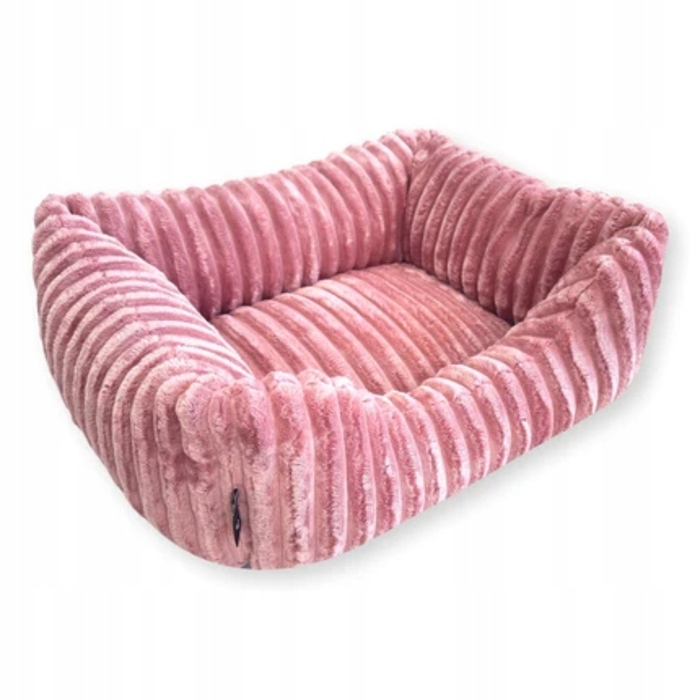 Плюшеве лежак для собак BELLA, 60x40 см, Рожевий