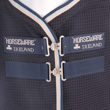 Попона Horseware Rambo Techni Waffle Cooler 140 см, Navy, Beige/Baby Blue & Navy